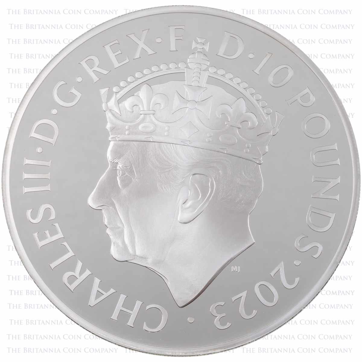 2023 King Charles III Coronation Five Ounce Silver Proof Coin Obverse