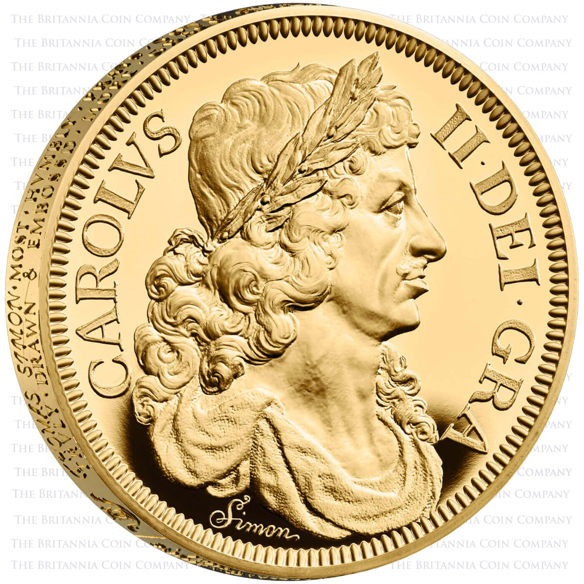 UK23PC1K 2023 Great Engravers Petition Crown One Kilogram Gold Proof Two Coin Set Charles II Reverse