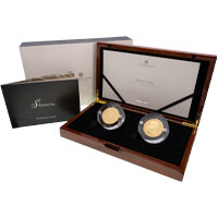 UK23PC2G 2023 Great Engravers Petition Crown Two Ounce Gold Proof Two Coin Set Thumbnail