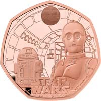 UK23R2GC 2023 Star Wars R2-D2 And C-3PO Fifty Pence Gold Proof CoinUK23R2GC 2023 Star Wars R2-D2 And C-3PO Fifty Pence Gold Proof Coin Thumbnail