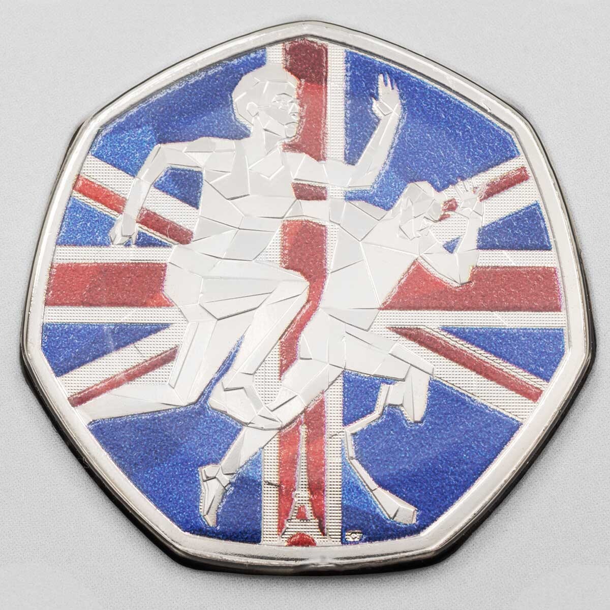UK24GBBC 2024 Team GB Fifty Pence Coloured Brilliant Uncirculated Olympics Mint Pack Coin Reverse