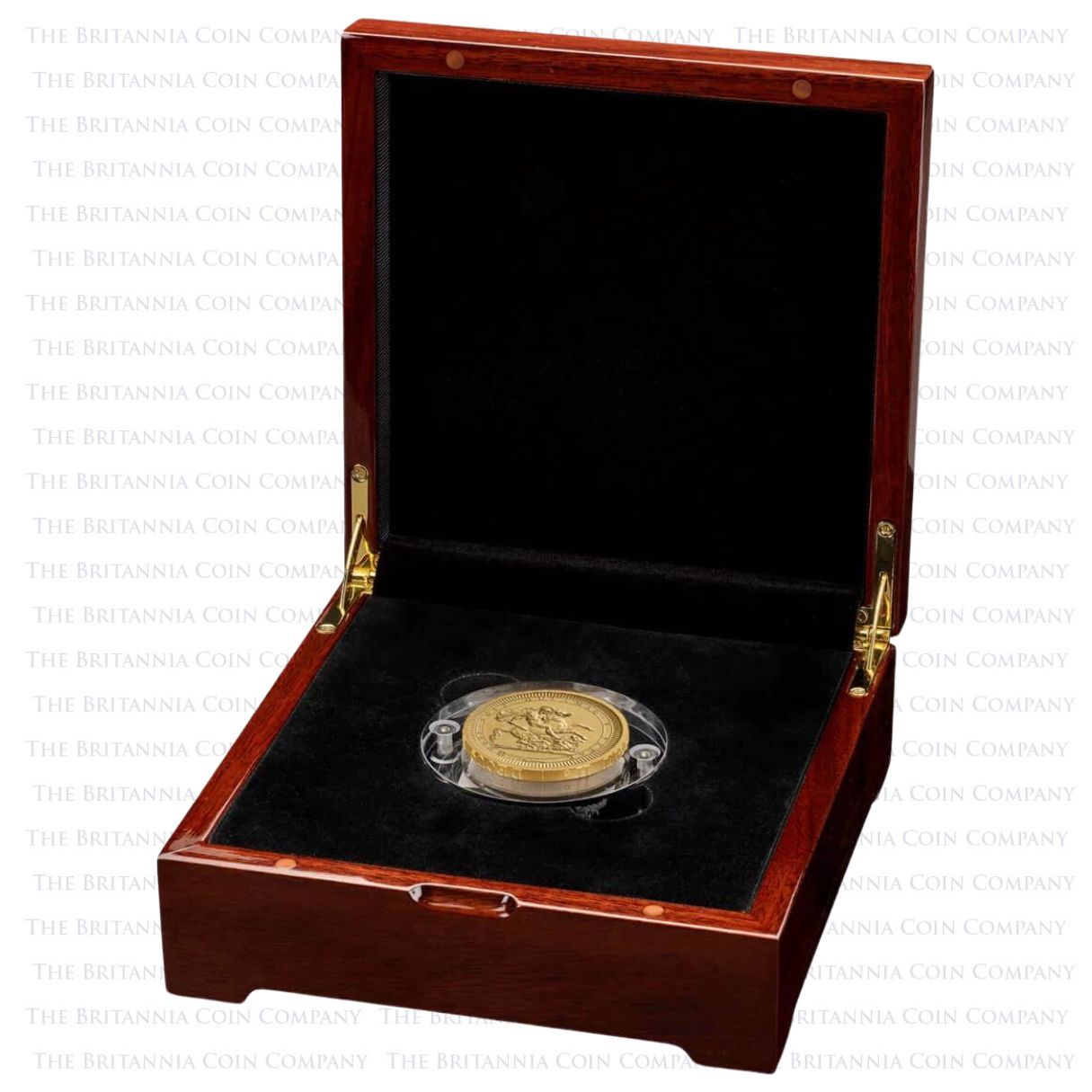 UK24GD2G 2024 Great Engravers Benedetto Pistrucci St George And The Dragon Two Ounce Gold Proof Coin Boxed