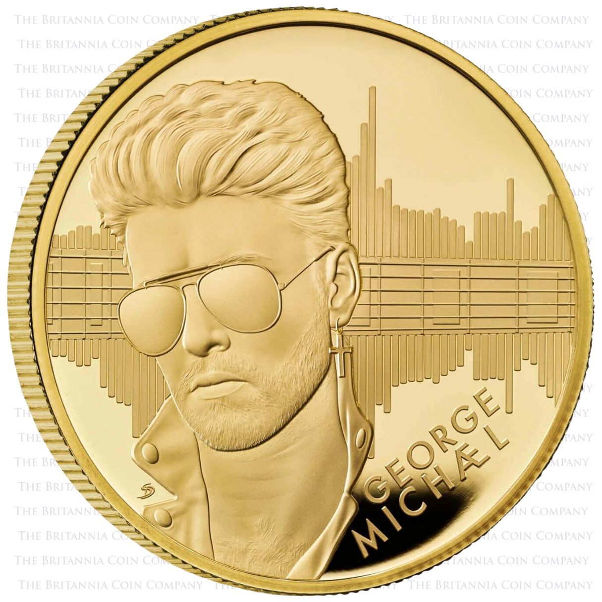 UK24GM1G 2024 Music Legends George Michael One Ounce Gold Proof Coin Reverse