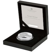 UK24GM2S 2024 Music Legends George Michael Two Ounce Silver Proof Coin Thumbnail