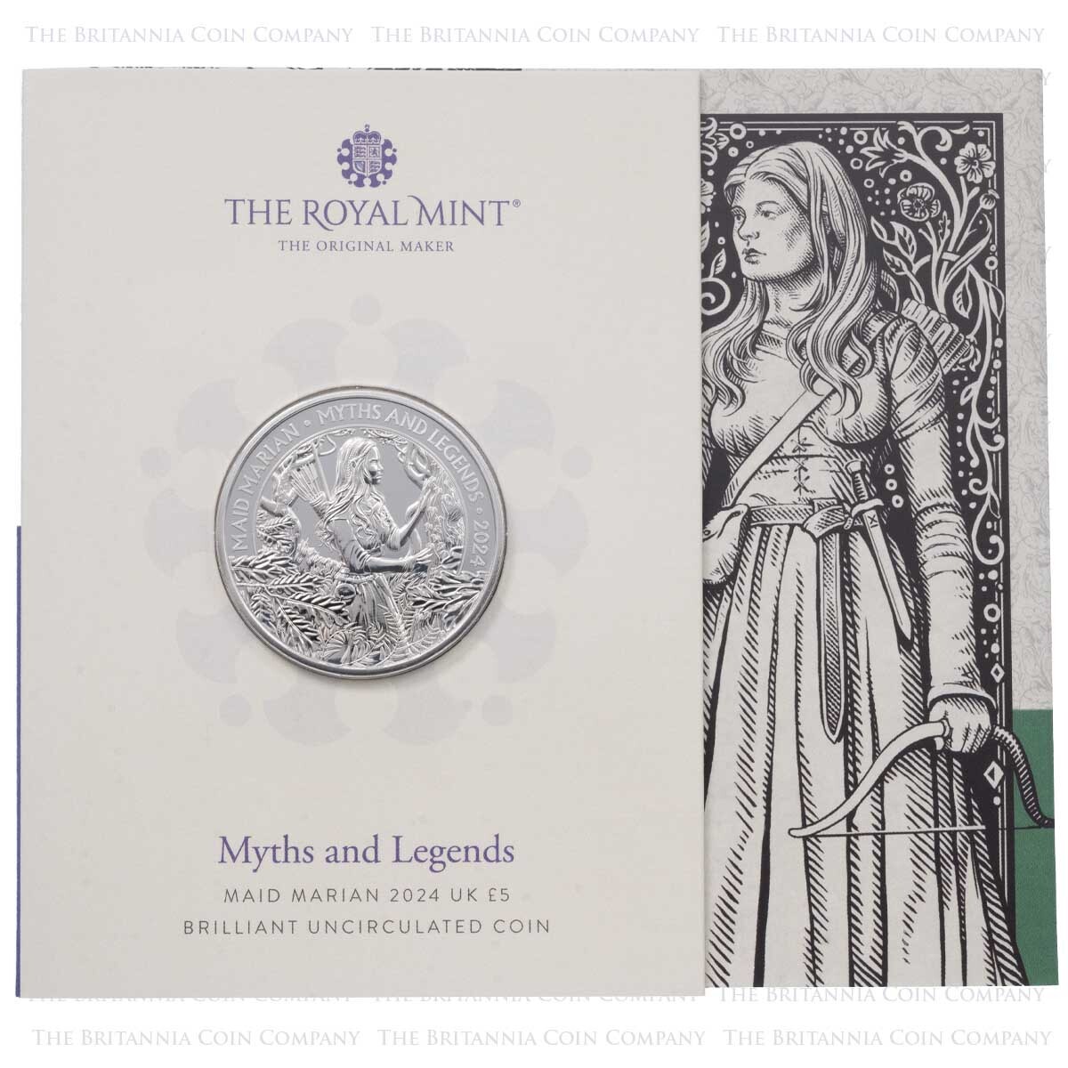 2024 Maid Marion £5 BU Myths And Legends Crown