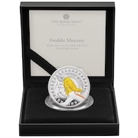 UK25FM1S 2025 Freddie Mercury One Ounce Coloured Silver Proof Music Legends Coin Thumbnail