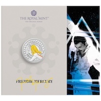 UK25FMBC 2025 Freddie Mercury Five Pound Coloured Brilliant Uncirculated Music Legends Coin Thumbnail