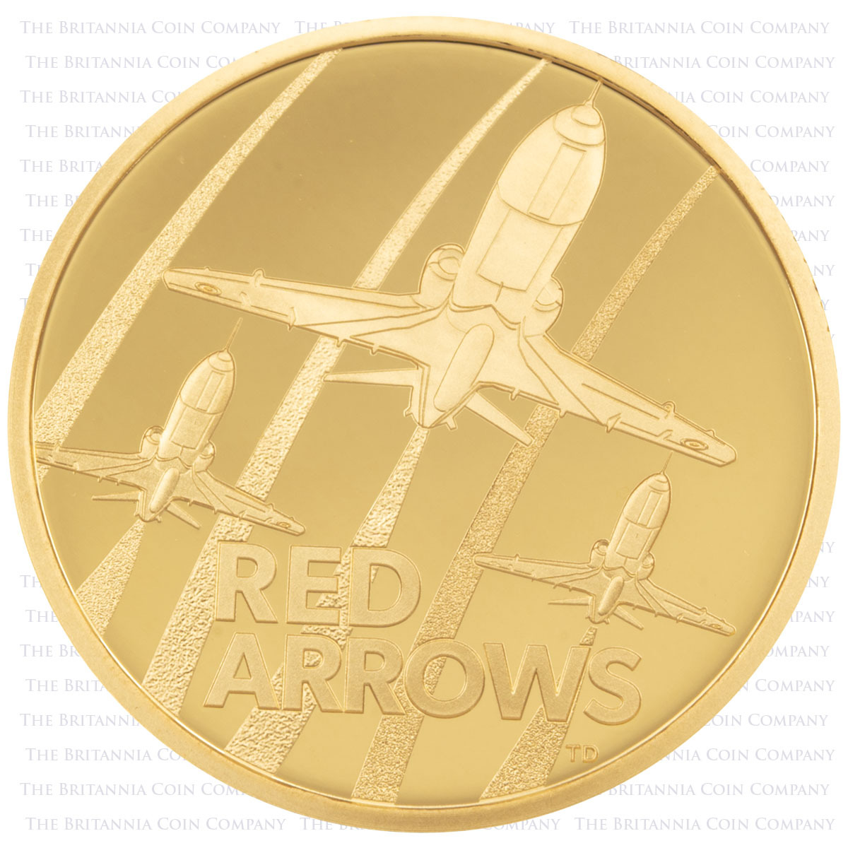 UK25RAQT 2025 Red Arrows Quarter Ounce Gold Proof Coin Reverse