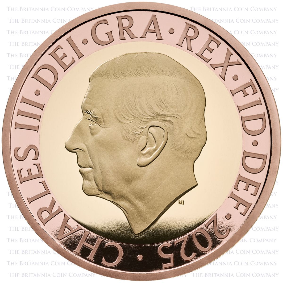 UK25RSDG 2025 RRS Discovery Two Pound Gold Proof Coin Obverse