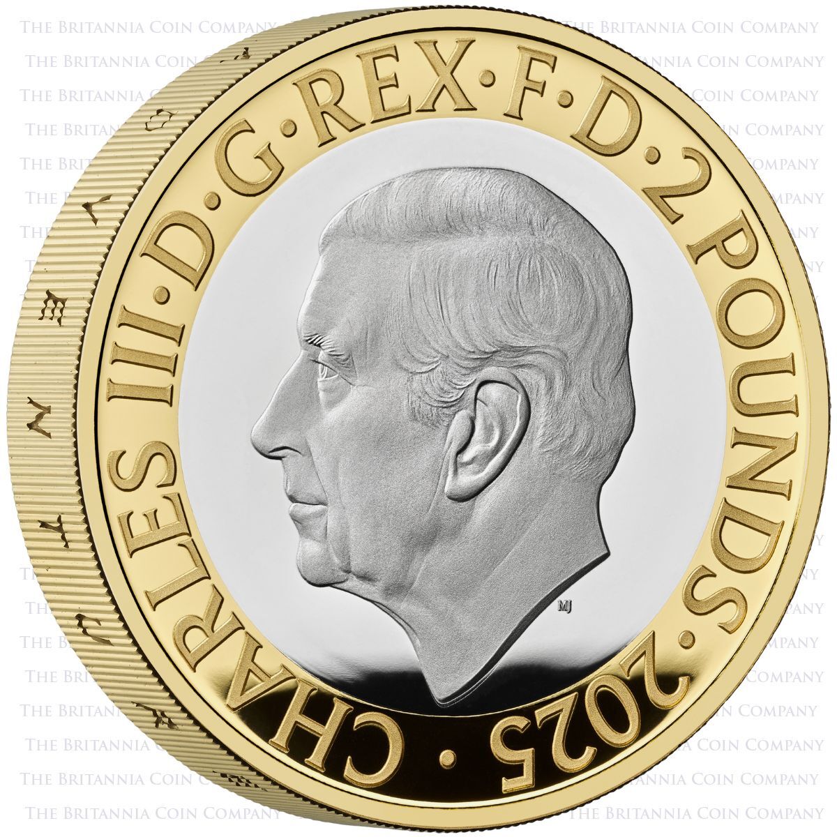 UK25RSDSP 2025 RRS Discovery Two Pound Piedfort Silver Proof Coin Obverse