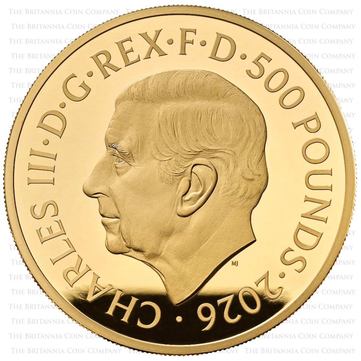 UK26AG5 2026 The Angel Five Ounce Gold Proof Coin Obverse