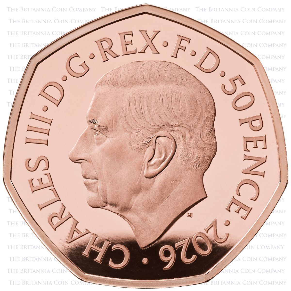 UK26CCGP 2026 Concorde Fifty Pence Gold Proof Coin Obverse