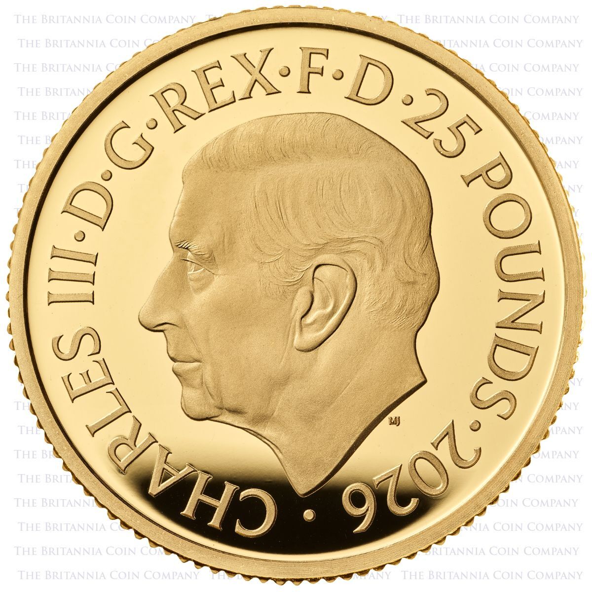 UK26CCQT 2026 Concorde Quarter Ounce Gold Proof Coin Obverse