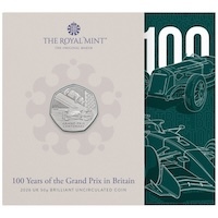 UK26GPBU 2026 Grand Prix Fifty Pence Brilliant Uncirculated Mint Pack Coin Thumbnail