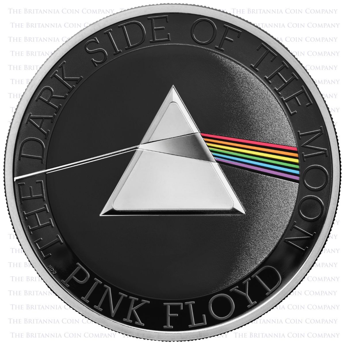 UK26PF1S 2026 Pink Floyd One Ounce Coloured Silver Proof Music Legends Coin Reverse