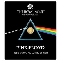 UK26PF40G 2026 Pink Floyd Fortieth Ounce Gold Proof Music Legends Coin Thumbnail