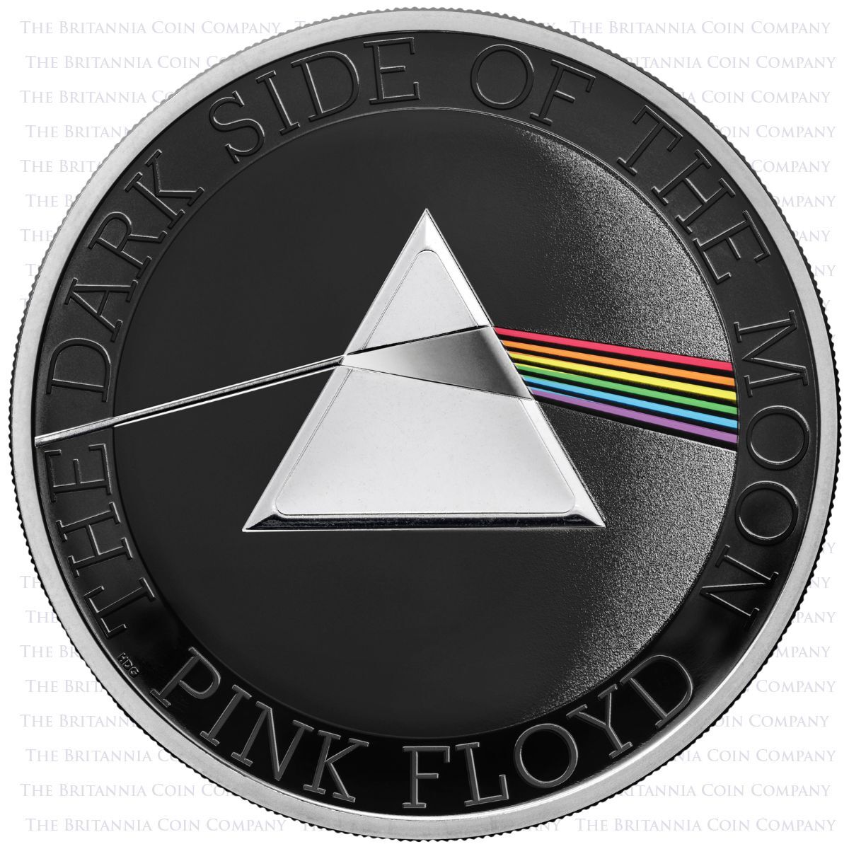 UK26PFBUC 2026 Pink Floyd Five Pound Coloured Brilliant Uncirculated Music Legends Mint Pack Coin Reverse