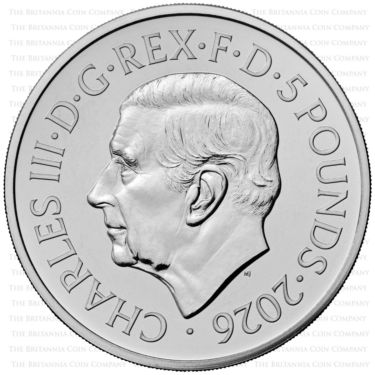 UK26PFBUC 2026 Pink Floyd Five Pound Coloured Brilliant Uncirculated Music Legends Mint Pack Coin Obverse