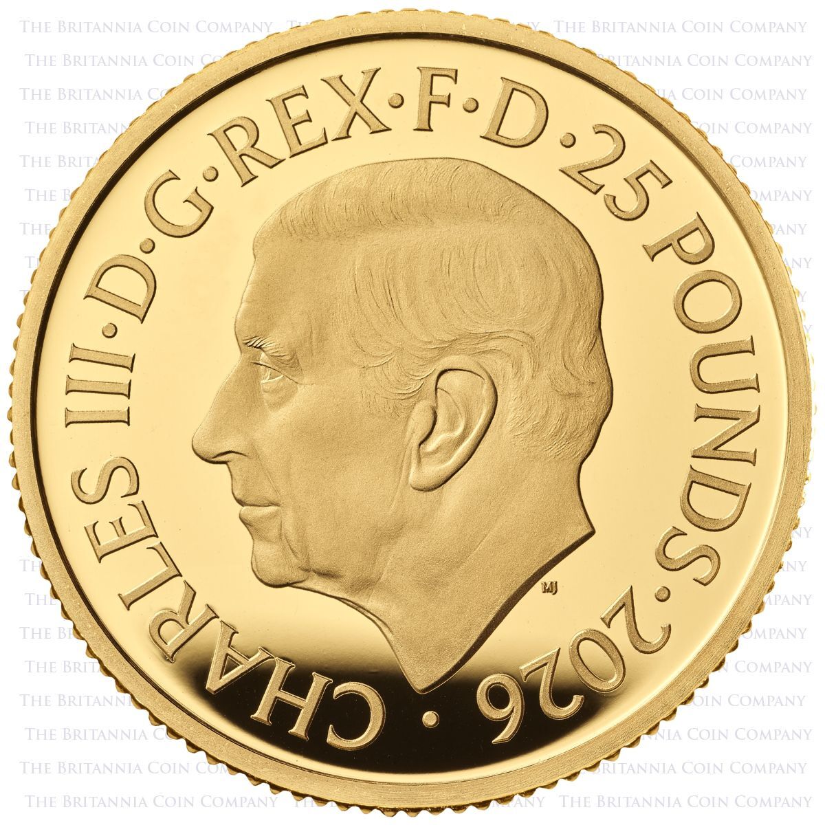 UK26PFQG 2026 Pink Floyd Quarter Ounce Gold Proof Music Legends Coin Obverse