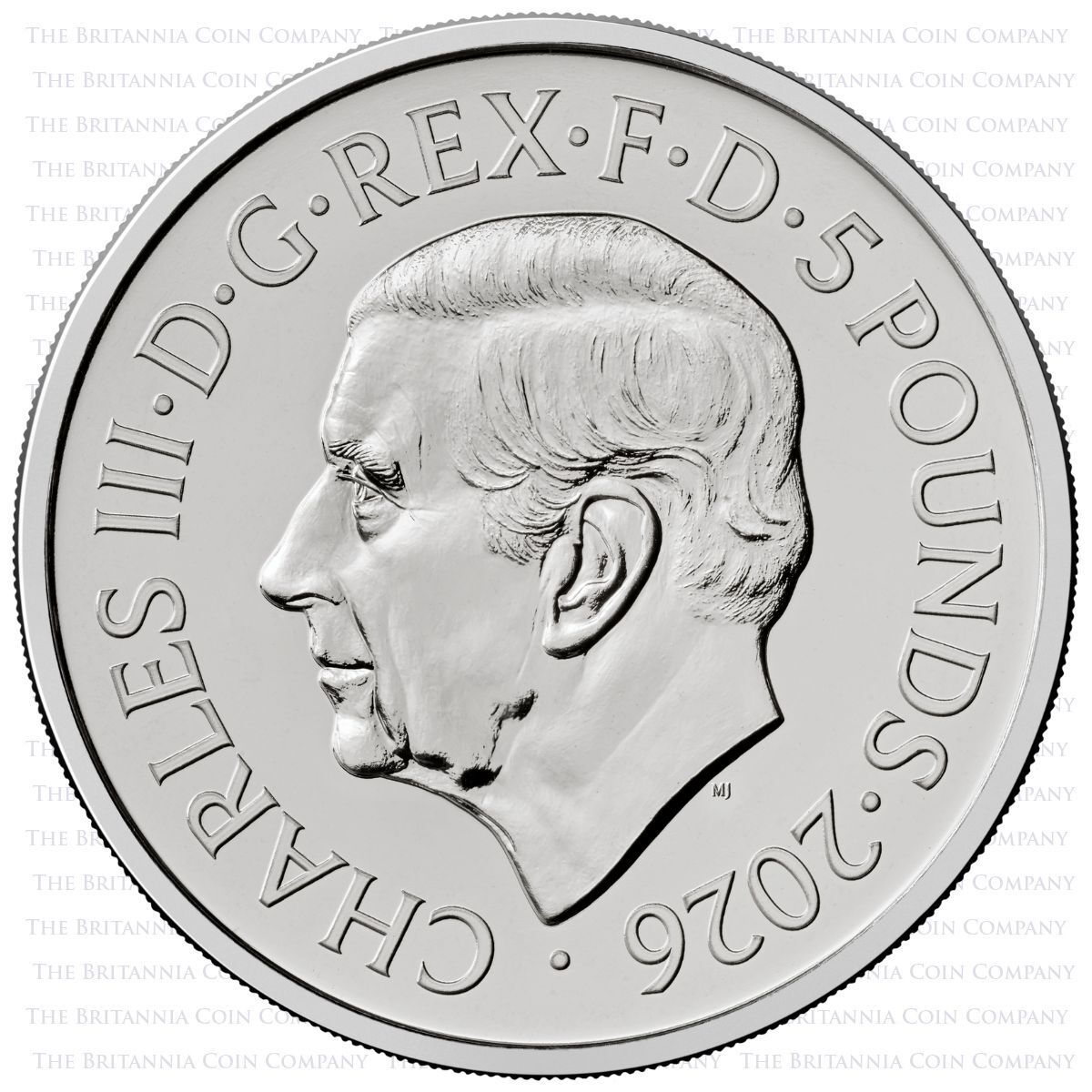 UK26QE4BU 2026 Arnold Machin Second Effigy Five Pound Crown Brilliant Uncirculated Portraits Of A Queen Coin Obverse