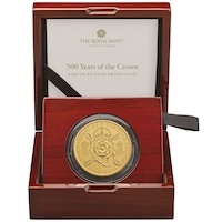 UK26TCGPX 2026 500 Years Of The Crown Five Pound Gold Matt Proof Coin Thumbnail
