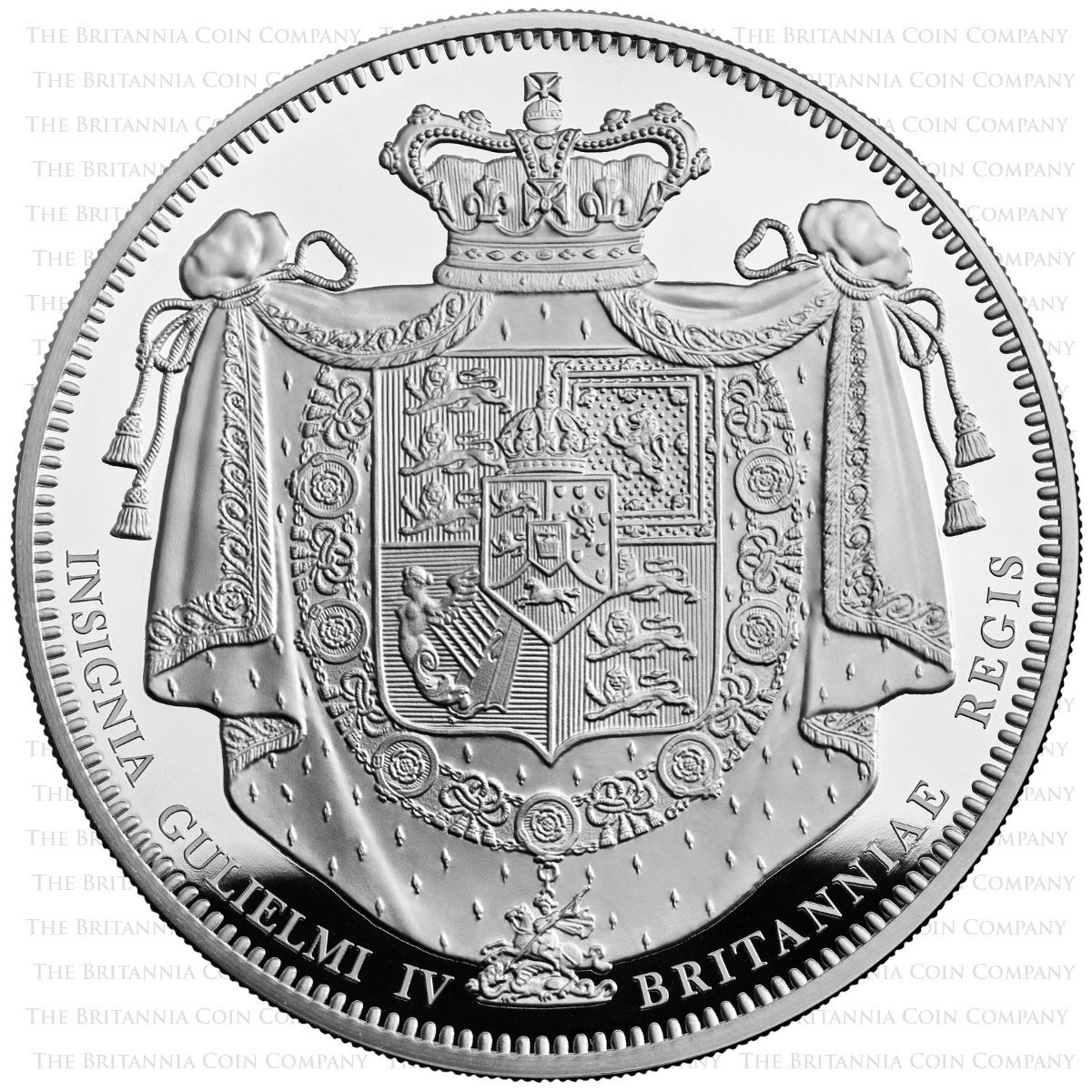 UK26WC5S 2026 William IV 1831 Crown Five Ounce Silver Proof Great Engravers Coin Reverse