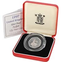 1997 New Smaller 50p Piedfort Silver Proof Thumbnail