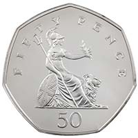 1997 New Smaller 50p Silver Proof Thumbnail