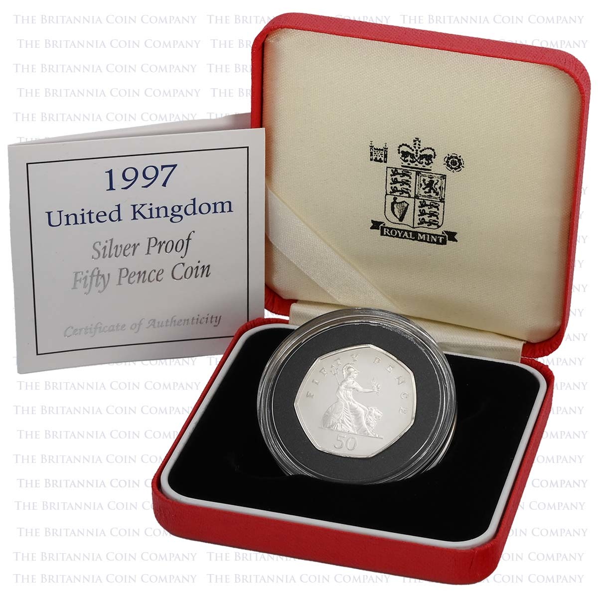 1997 New Smaller 50p Silver Proof Boxed