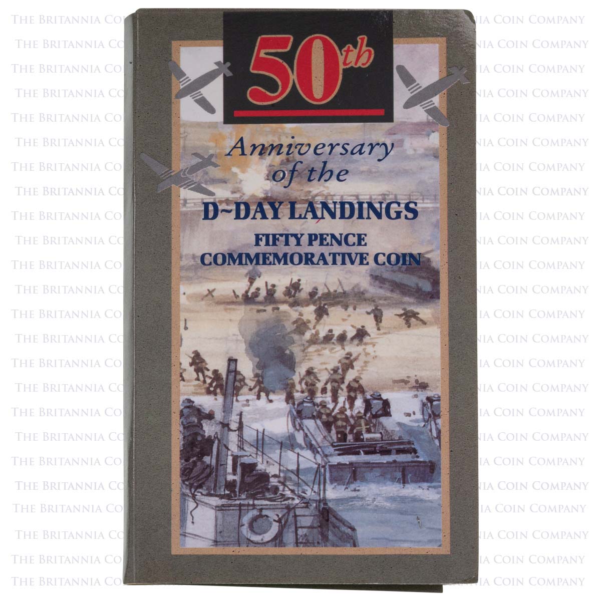 1994 D-Day Landings 50th Anniversary Fifty Pence Brilliant Uncirculated Coin In Folder