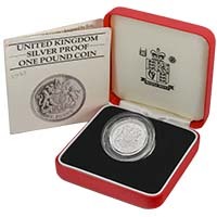 1983 Royal Arms £1 Piedfort Silver Proof Thumbnail