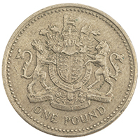 1983 Royal Arms One Pound Coin Thumbnail