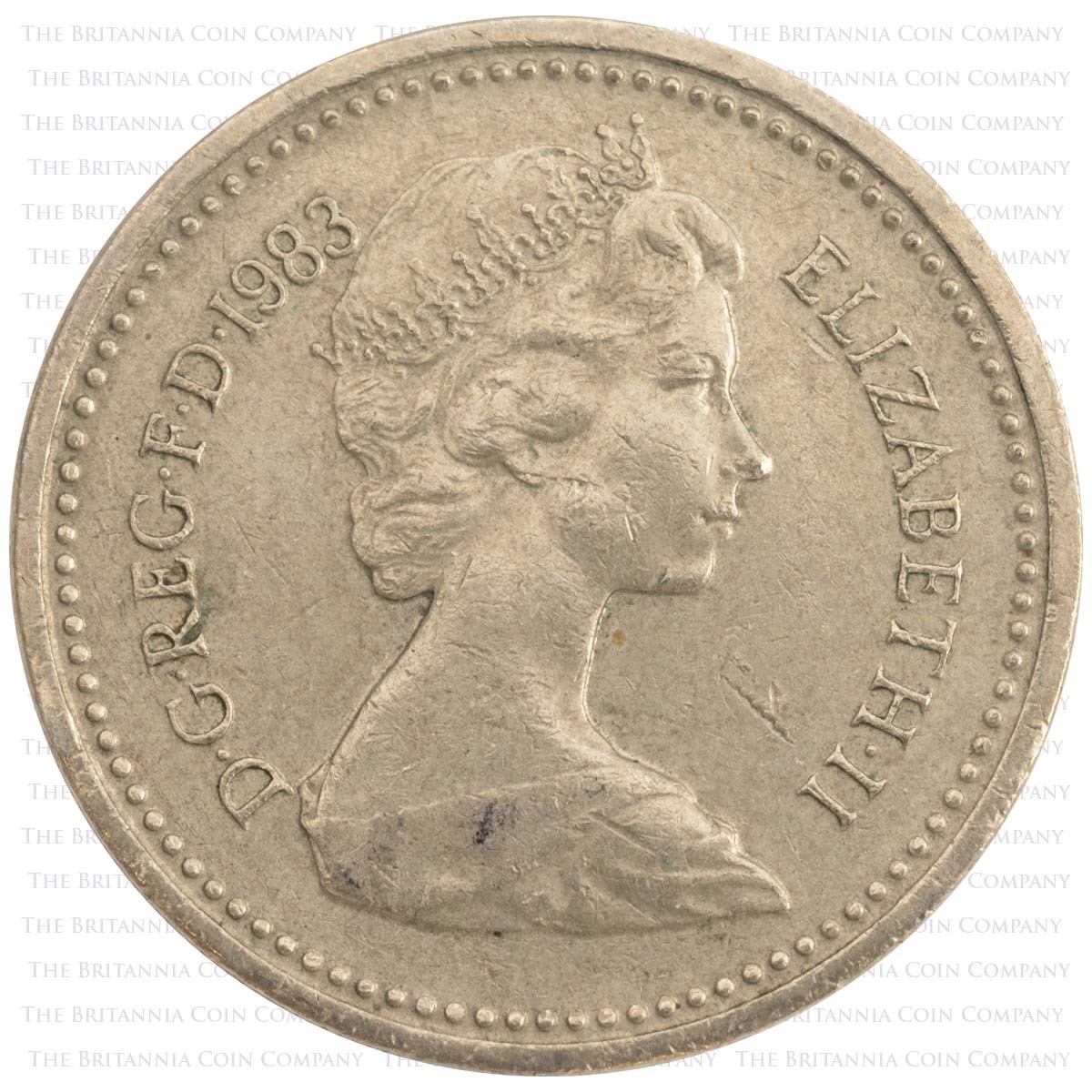1983 Royal Arms One Pound Coin Obverse