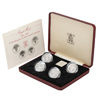 Thumbnail of UK8487SP 1984-1987 National Flowers One Pound Silver Proof Coin Set
