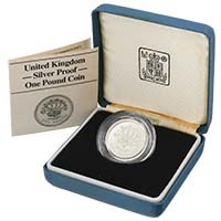 1986 Irish Flax Plant £1 Silver Proof Thumbnail