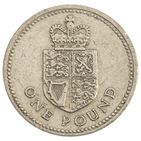 1988 Shield Of Arms One Pound Coin Thumbnail