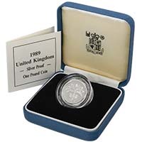 1989 Scottish Thistle £1 Silver Proof Thumbnail
