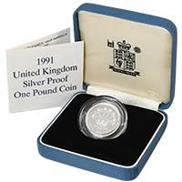 1991 Northern Ireland Flax Plant £1 Silver Proof Thumbnail