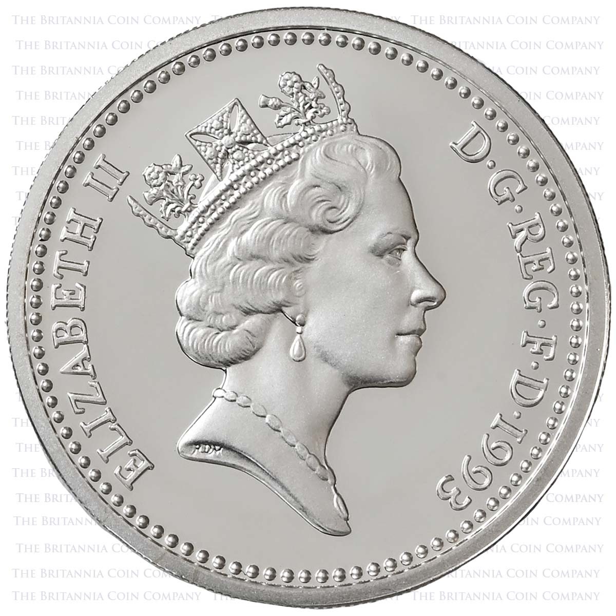 1993 Royal Arms £1 Piedfort Silver Proof Obverse