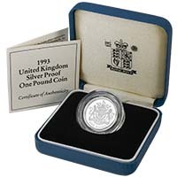 1993 Royal Arms £1 Silver Proof Thumbnail