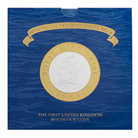 1994 Bi-Metallic Two Pound Trial Piece Coin Set Thumbnail