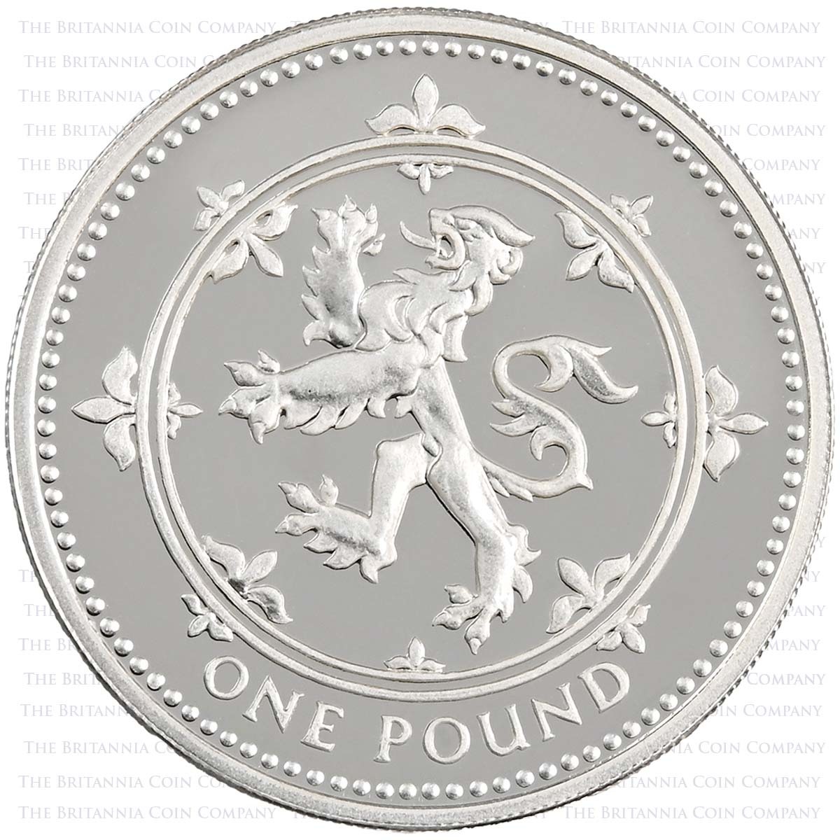 1994 Scottish Lion £1 Piedfort Silver Proof Reverse