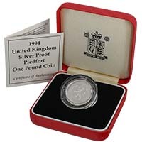 1994 Scottish Lion £1 Piedfort Silver Proof Thumbnail