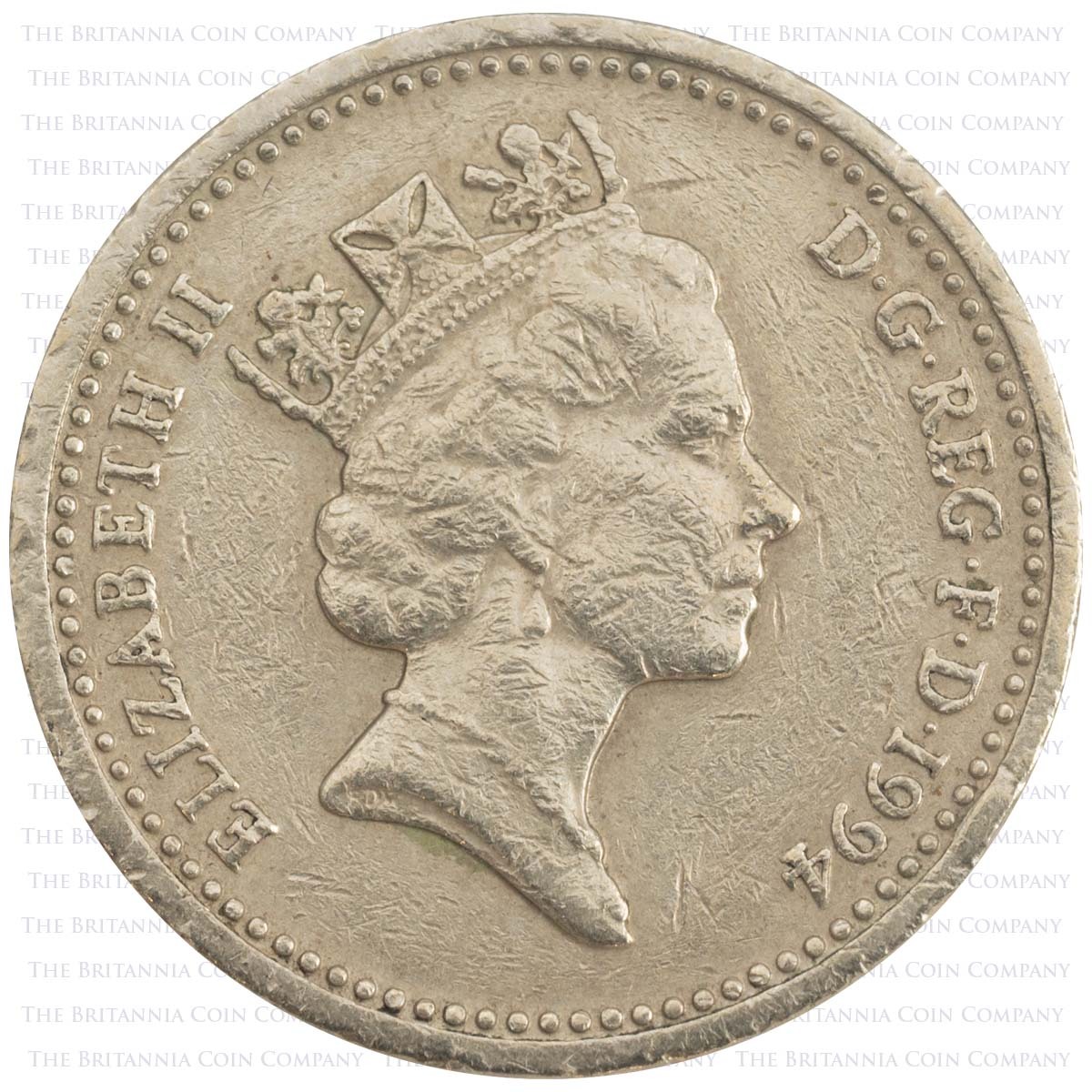1994 Scottish Lion One Pound Coin Obverse