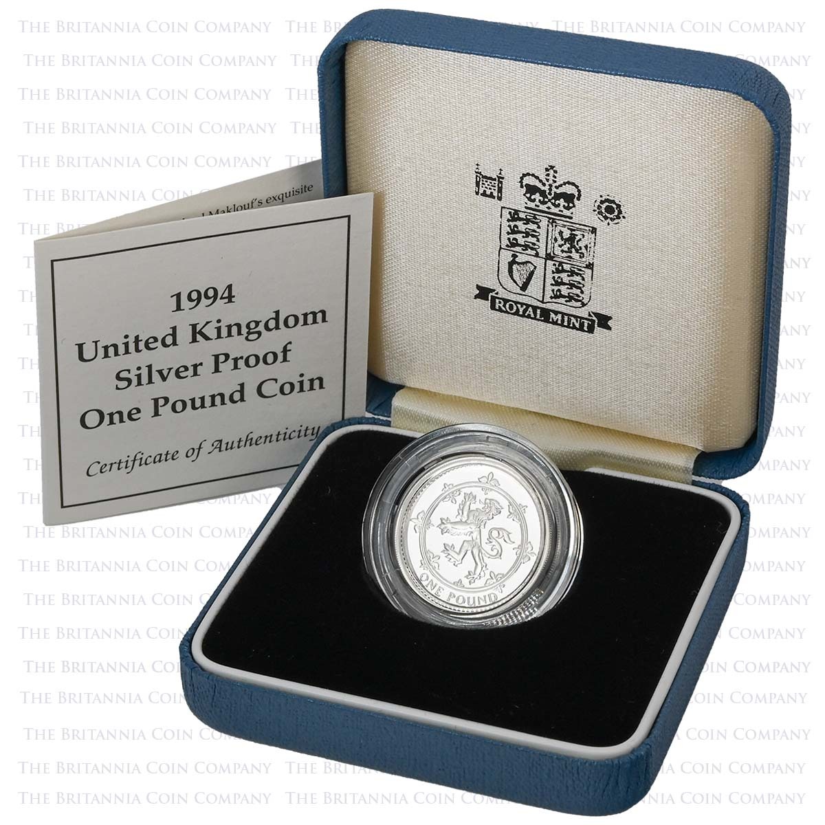 1994 Scottish Lion £1 Silver Proof Boxed
