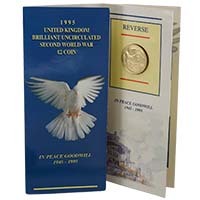 1995 Dove Of Peace End Of World War Two £2 Brilliant Uncirculated In Folder Thumbnail