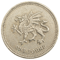 1995 Welsh Dragon One Pound Coin Thumbnail