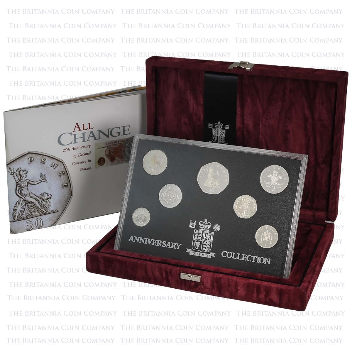 1996 Decimal Day Anniversary Silver Proof Set Boxed