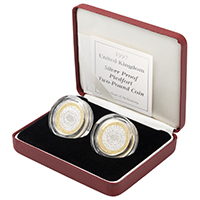 1997-1998 Technology Two Pound Piedfort Silver Proof Coin Set Thumbnail