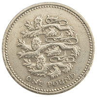 1997 Three Lions One Pound Coin Thumbnail